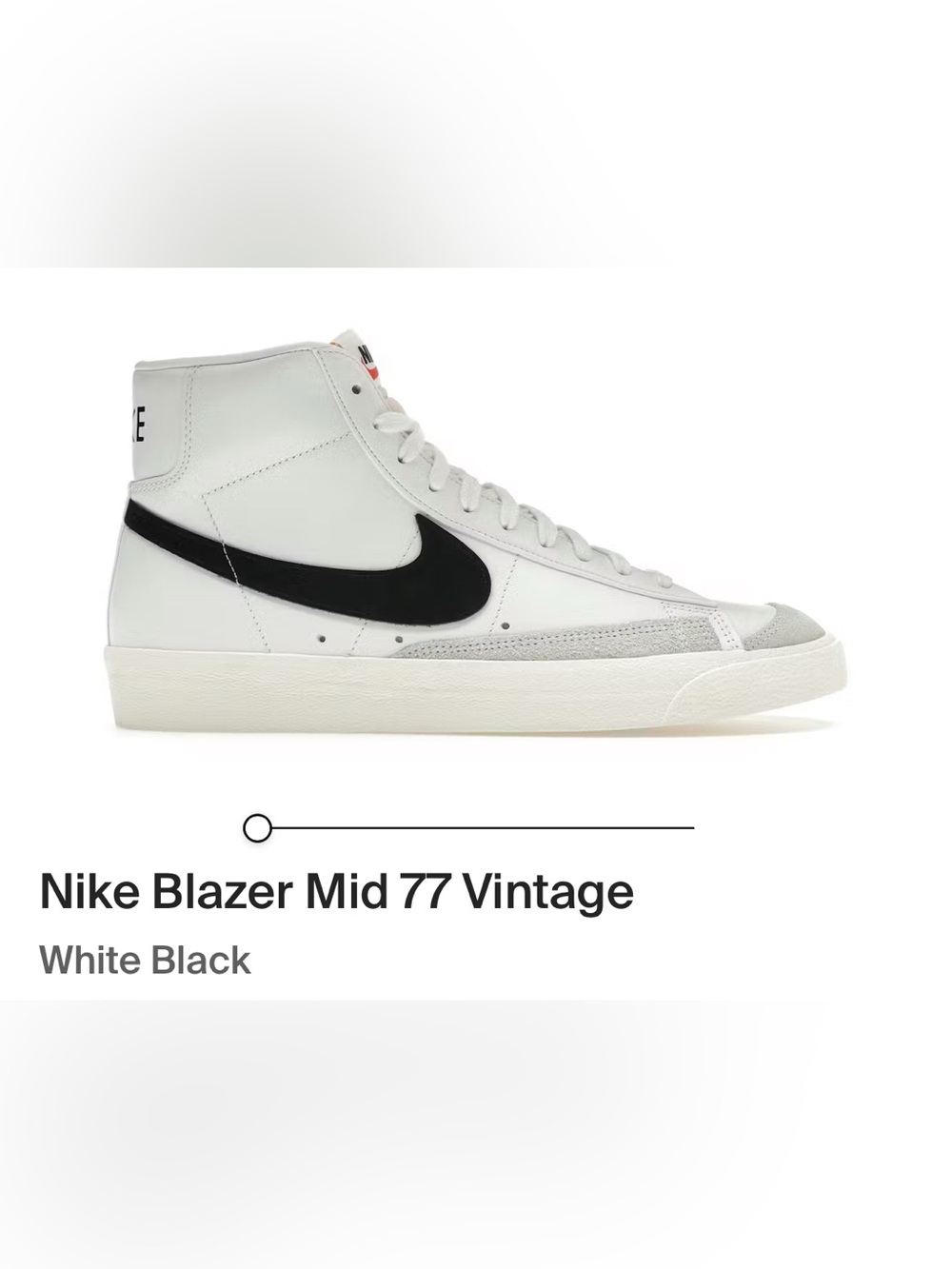 Nike men’s Blazer White & Black High-Top Sneakers 11.5